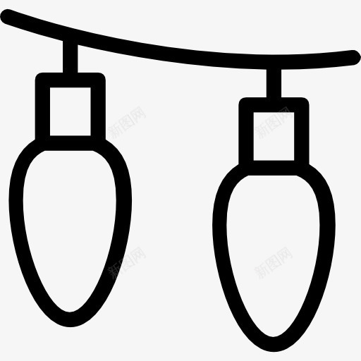 圣诞灯图标png_新图网 https://ixintu.com 技术 灯泡 照明 装饰