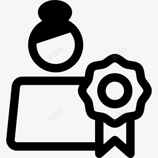 证书的女人图标png免抠素材_新图网 https://ixintu.com femenine 人 优雅 女人 工人 徽章