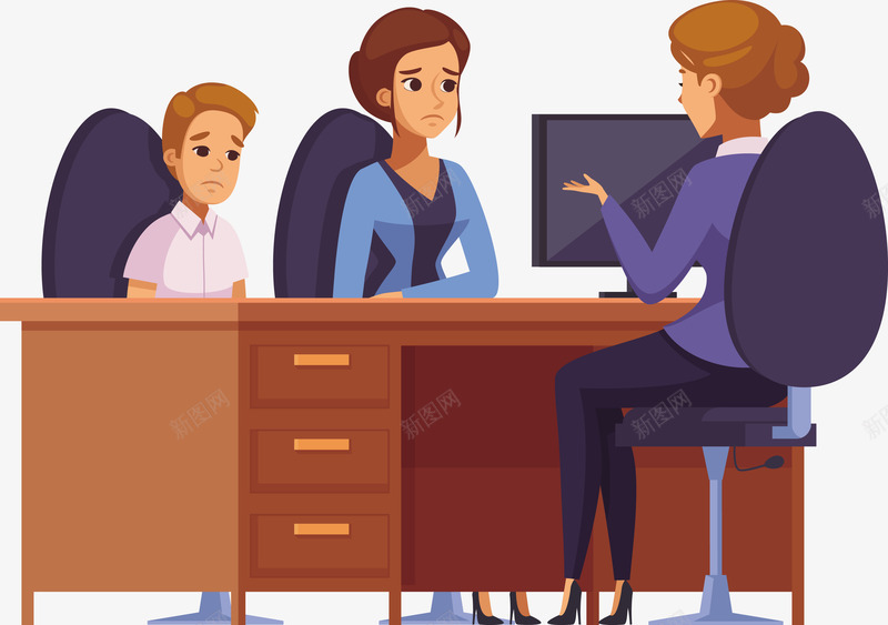 母亲与孩子正在和老师谈话矢量图eps免抠素材_新图网 https://ixintu.com 商务谈话 孩子PNG 母亲 母亲与孩子 矢量谈话 老师 谈话 矢量图