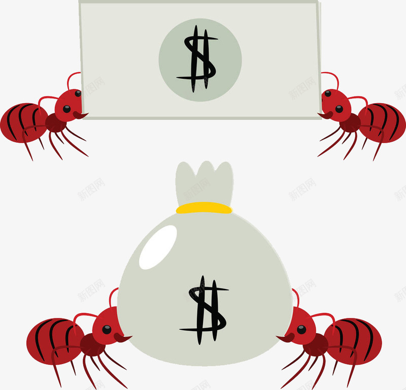 搬运钱袋的蚂蚁png免抠素材_新图网 https://ixintu.com 卡通 无脊椎动物 昆虫 白蚁 群居生活 蚁 蚁巢 蚁工 蚂蚁 蚂蚁农场 蜂类 钱袋