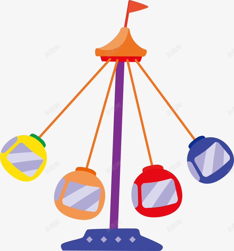 游乐场元素矢量图ai免抠素材_新图网 https://ixintu.com png 元素 卡通 游乐场矢量 游玩 矢量图