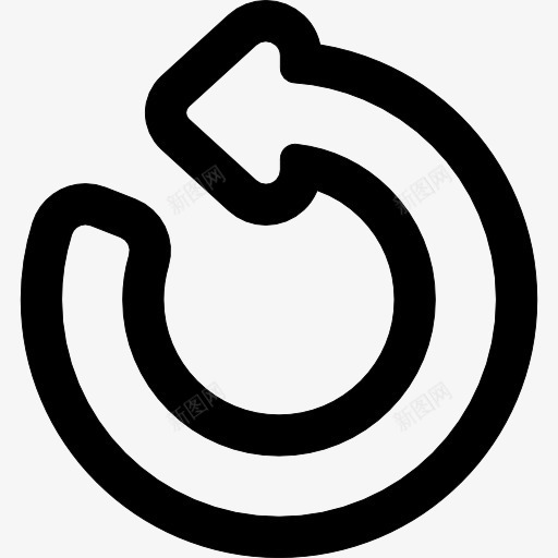 逆时针环形箭头的轮廓图标png_新图网 https://ixintu.com 圆 圆形箭头 概述 箭头 逆时针 通用接口