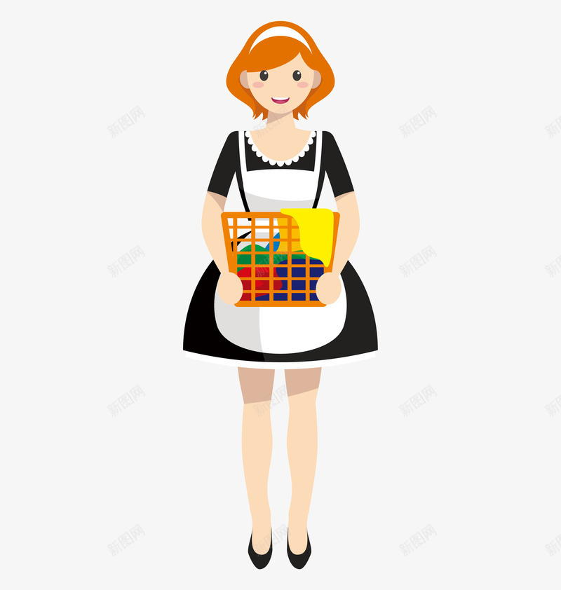 手绘卡通酒店保洁员png免抠素材_新图网 https://ixintu.com ppt制作 人物介绍 保洁员 卡通人物 手绘 打扫卫生 清洁员 酒店保洁员