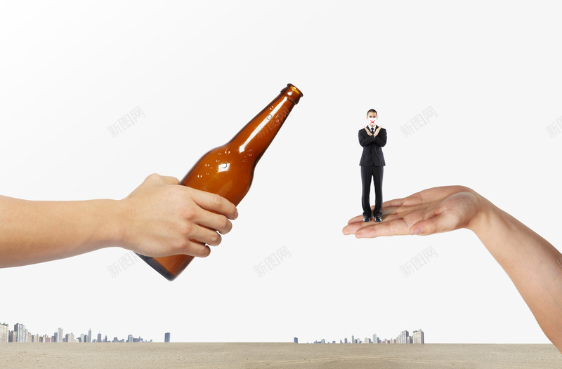 拒绝喝酒从我做起png免抠素材_新图网 https://ixintu.com 喝酒 手掌 拒绝 酒瓶