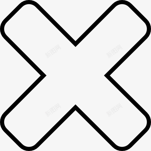 删除跨轮廓界面符号图标png_新图网 https://ixintu.com 交叉 删除 办公室图标 擦除 标志 概述 界面 符号