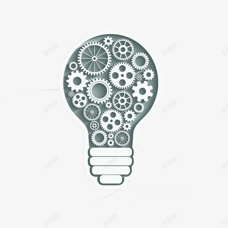 灯泡png免抠素材_新图网 https://ixintu.com 灯泡 白色 素色 花纹