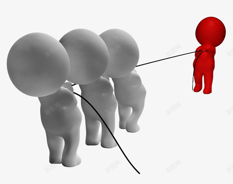 手绘拉绳拔河png免抠素材_新图网 https://ixintu.com 卡通人物 手绘 拉 拉绳子 拔河 绳子