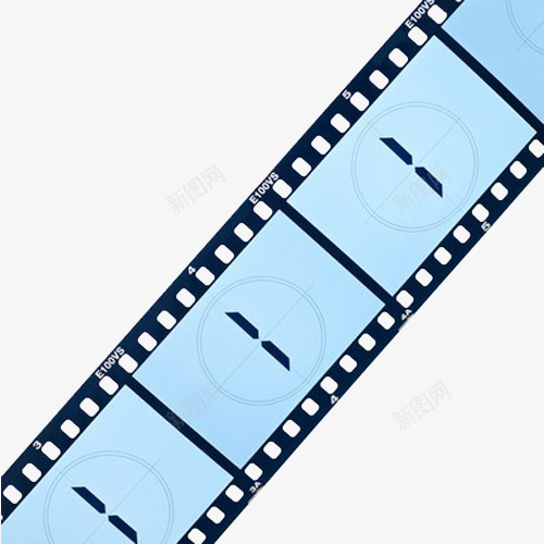 电影胶卷png免抠素材_新图网 https://ixintu.com 电影 电影交卷 电影胶卷 胶卷 蓝色