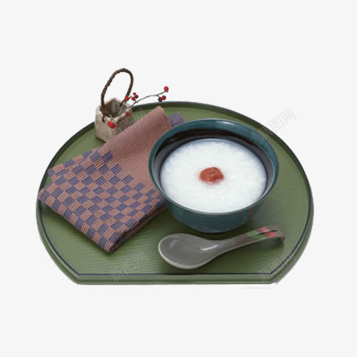 不规则创意餐具png免抠素材_新图网 https://ixintu.com 一碗粥 不规则创意 勺子 碗 餐具