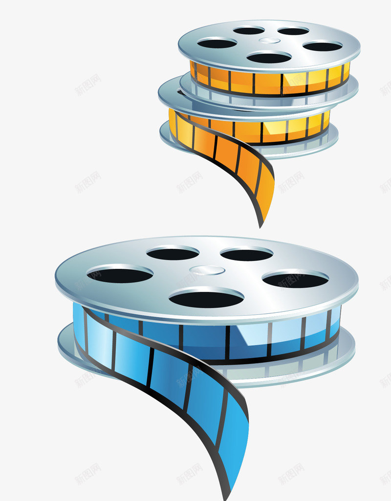 电影放映带矢量图eps免抠素材_新图网 https://ixintu.com 影带 放映 电影 矢量素材 矢量图
