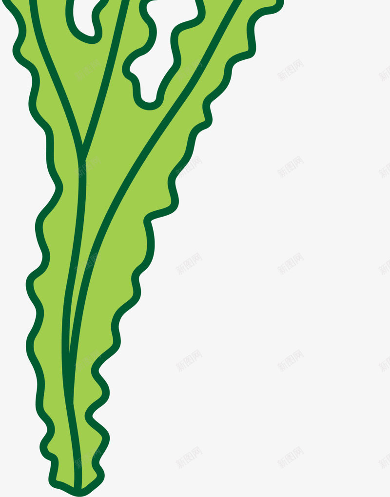 绿色卡通海草植物png免抠素材_新图网 https://ixintu.com 6月8号 世界海洋日 大海 海草植物 绿色海草 自然