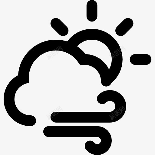 多云的天图标png_新图网 https://ixintu.com 云 只是图标 天 天气符号 太阳 阴天 阴天雨天 风