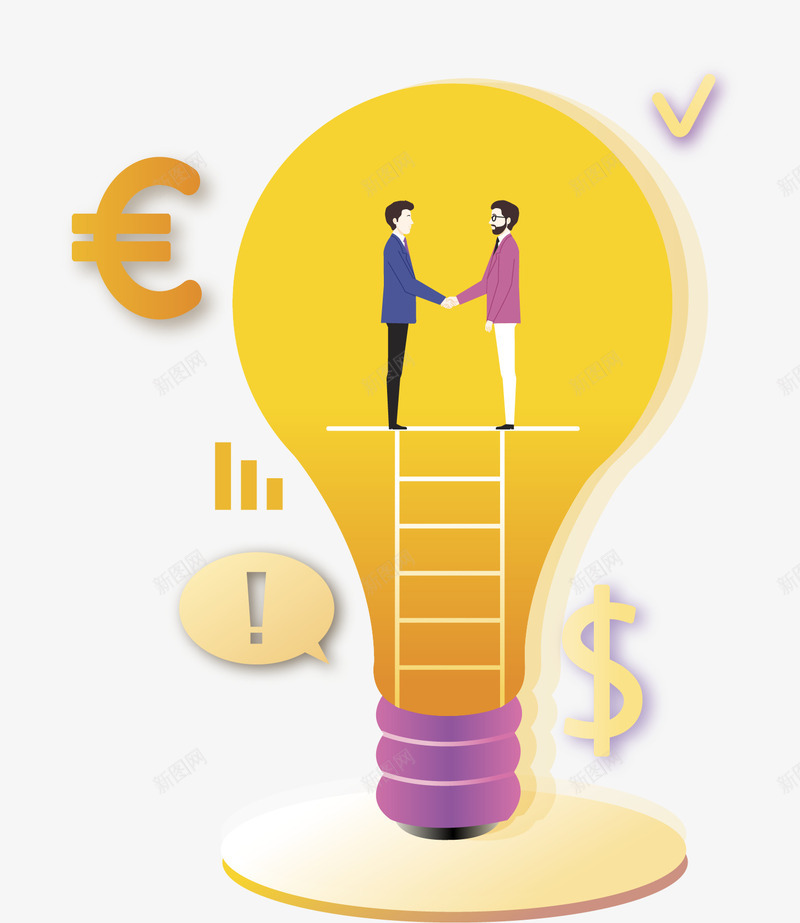 金融灯泡发明插画矢量图ai免抠素材_新图网 https://ixintu.com 办公创意 商务 商务插画 手绘灯泡发明 插画矢量图 灯泡发明 科技灯泡发明 金融插画 矢量图