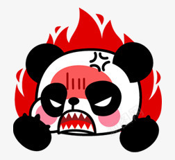 愤怒的熊猫卡通png免抠素材_新图网 https://ixintu.com 卡通 愤怒 熊猫