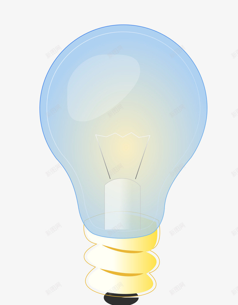 卡通灯泡插画png免抠素材_新图网 https://ixintu.com 光库 灯库 灯泡库 矢量库 能源库