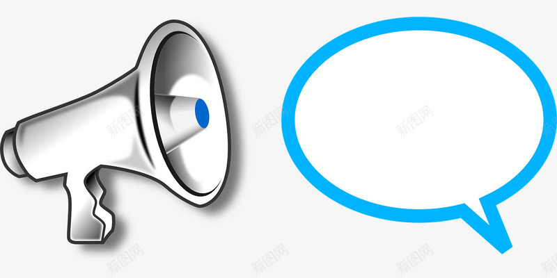 喇叭对话框png免抠素材_新图网 https://ixintu.com 广播 扩音器 通告 通知