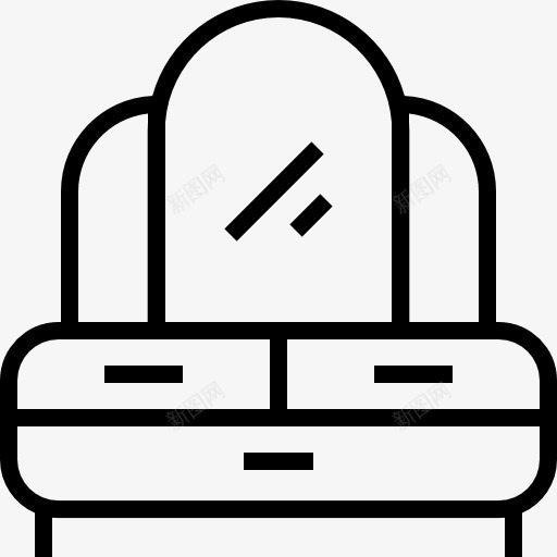 梳妆台图标png_新图网 https://ixintu.com 优雅 古董 家具 家具和家居 梳妆台