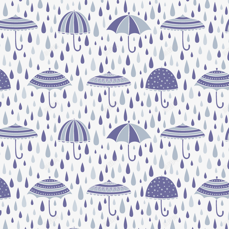 下雨雨伞免费矢量图ai免抠素材_新图网 https://ixintu.com 下雨 免费素材 雨伞 矢量图