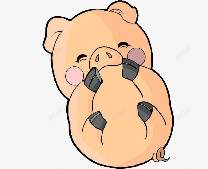 皮粉色纸小猪卡通动物png免抠素材_新图网 https://ixintu.com 卡通 小猪 猪鼻子 皮粉色