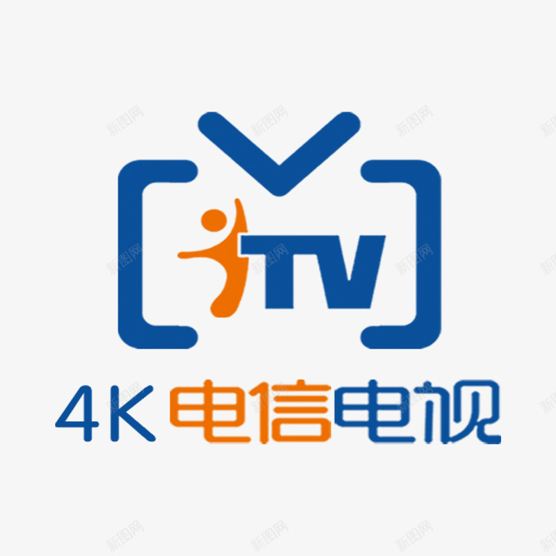 电信电视图标png_新图网 https://ixintu.com TV logo 电信logo 电视