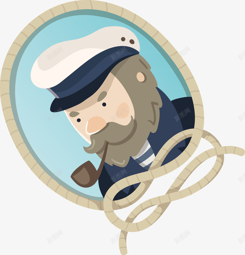 手绘老船长绳子烟斗矢量图ai免抠素材_新图网 https://ixintu.com captain 帅哥 手绘 手绘帅哥 手绘帅哥绳子烟斗 烟斗 烟斗海报 矢量图 绳子 绳子烟斗 舰长