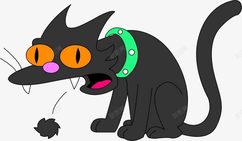 灰色猫咪png免抠素材_新图网 https://ixintu.com 动物 卡通 宠物 尾巴 手绘 水彩 灰色 猫咪