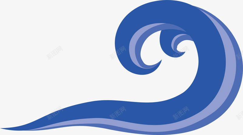 蓝色浪花png免抠素材_新图网 https://ixintu.com 卡通 手绘图案 手绘水浪 手绘水浪花 河边 浪花 蓝色