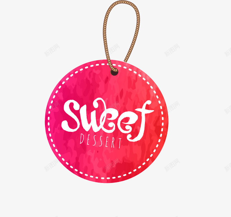 卡通粉色吊卡png免抠素材_新图网 https://ixintu.com sweef 免抠PNG 卡通 吊卡 粉色 绳子 虚线