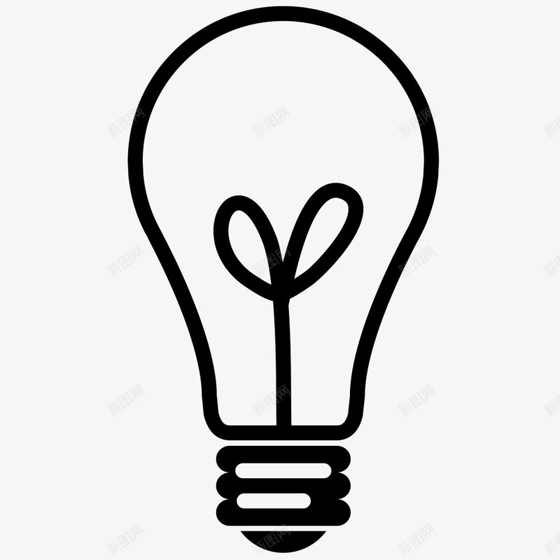 灯泡图标png_新图网 https://ixintu.com 剪影 图标 灯泡 装饰 轮廓