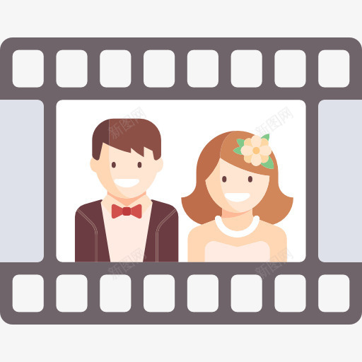 婚礼视频图标png_新图网 https://ixintu.com 回忆 婚礼视频 心 浪漫 爱 电影