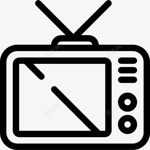 老的电视天线图标png_新图网 https://ixintu.com 技术 电视天线 电视屏幕 电视机 电视监控