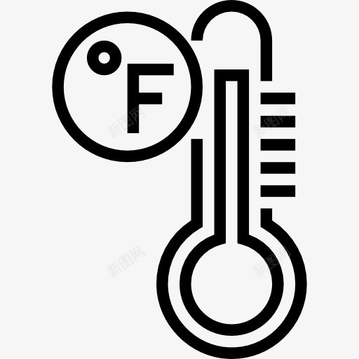 温度计图标png_新图网 https://ixintu.com 华氏 天气 工具和用具 度 摄氏 水银 温度 温度计