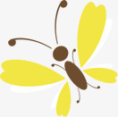 黄色卡通蝴蝶昆虫png免抠素材_新图网 https://ixintu.com 卡通 昆虫 蝴蝶 黄色