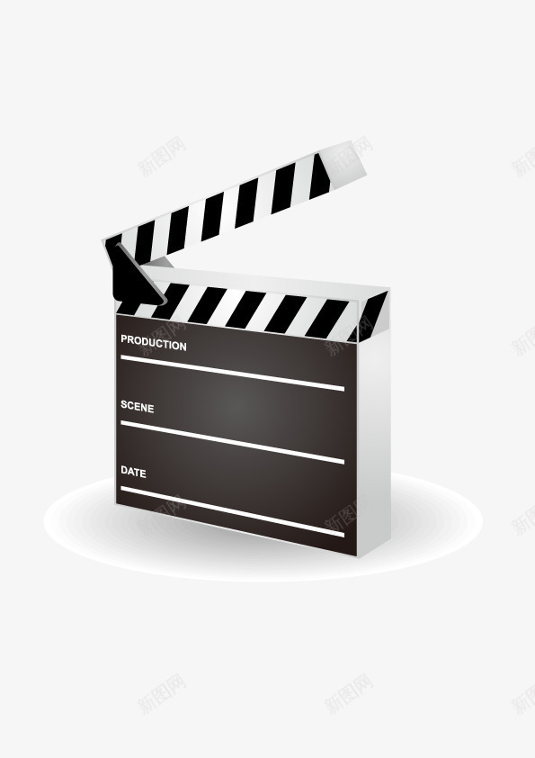 电影打板png免抠素材_新图网 https://ixintu.com 高清 黑色