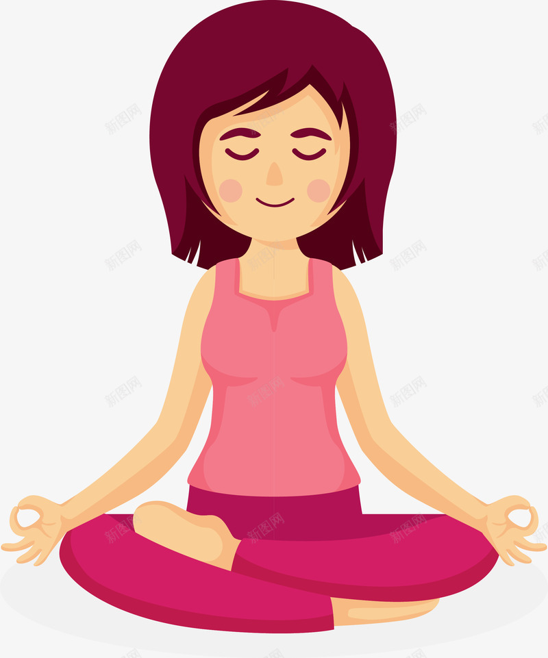 卡通练瑜伽的老师png免抠素材_新图网 https://ixintu.com 卡通 卡通老师 名师 瑜伽 老师
