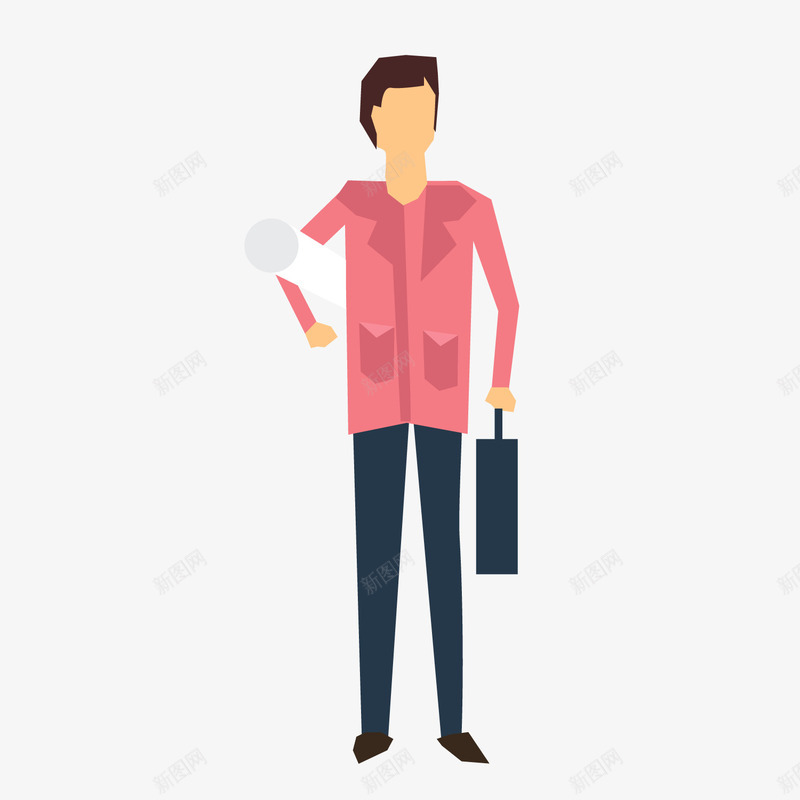 准备上班去的人矢量图ai免抠素材_新图网 https://ixintu.com 人物 手绘 插画 清爽风格 网页 矢量图