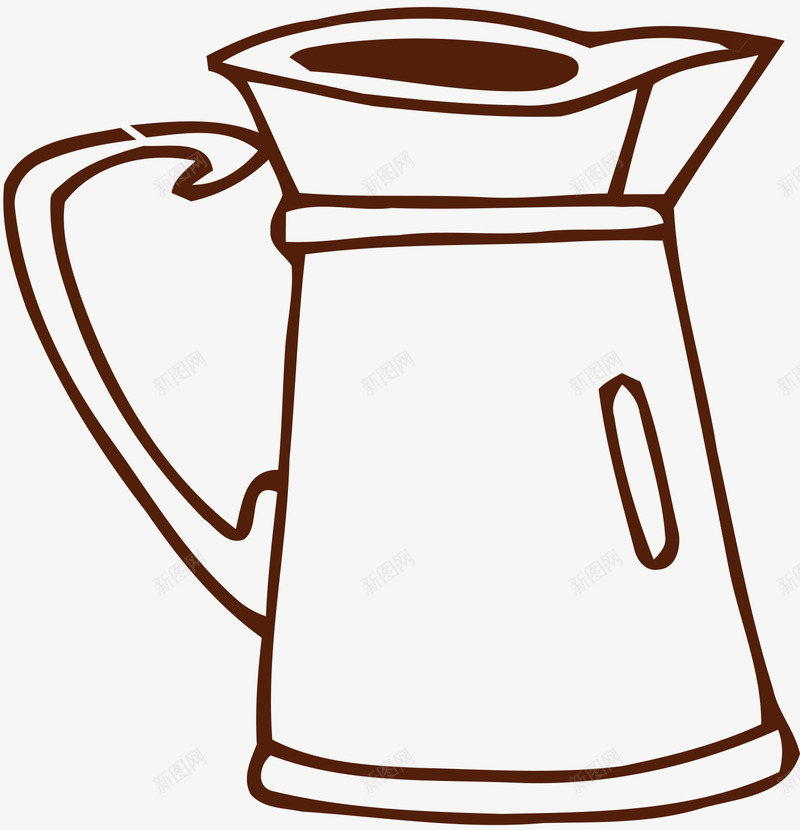 线描陶瓷玻璃容器png免抠素材_新图网 https://ixintu.com 平面设计 手绘 线描陶瓷玻璃容器矢量图 茶壶