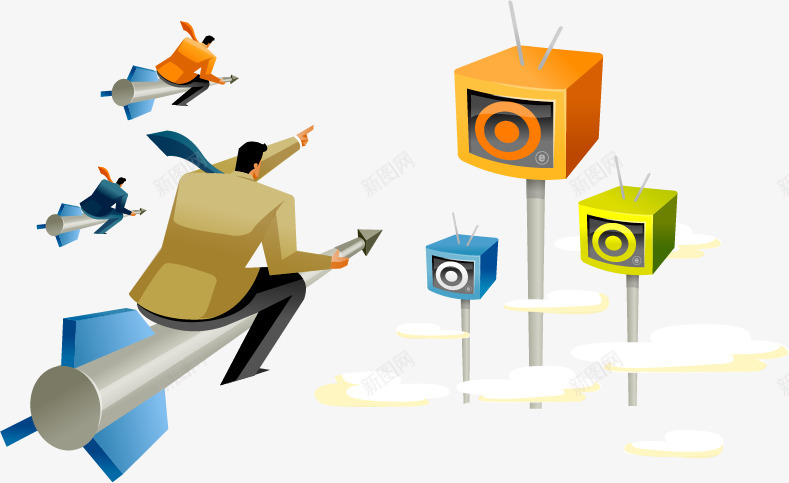 现代企业造型矢量图ai免抠素材_新图网 https://ixintu.com 卡通商务 商务人士 商务金融 现代企业 矢量图