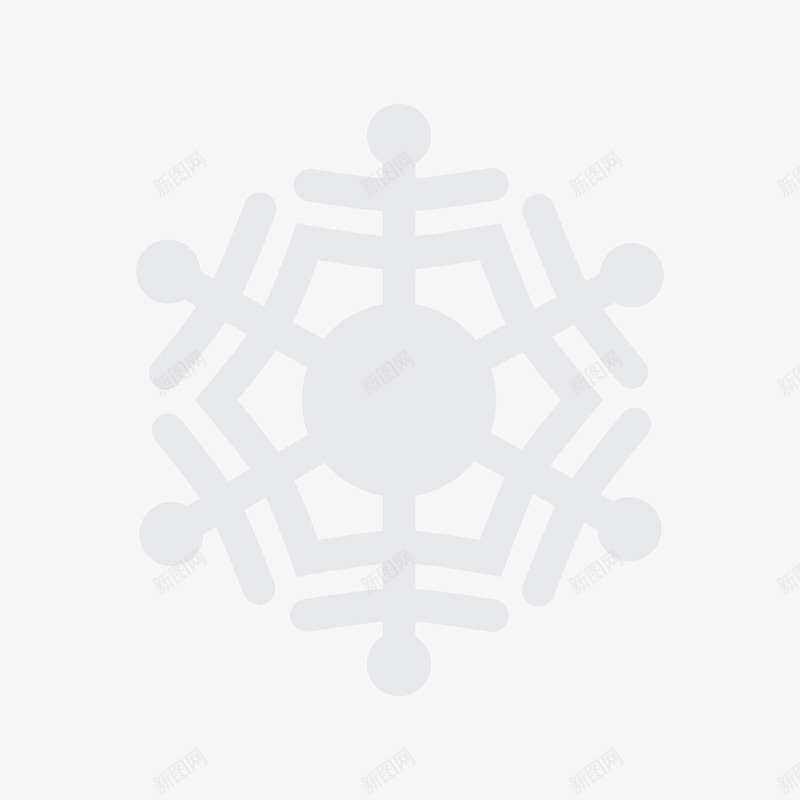 灰色雪花矢量图ai免抠素材_新图网 https://ixintu.com 天气 扁平化 灰色 纹理 质感 雪花 预报 矢量图