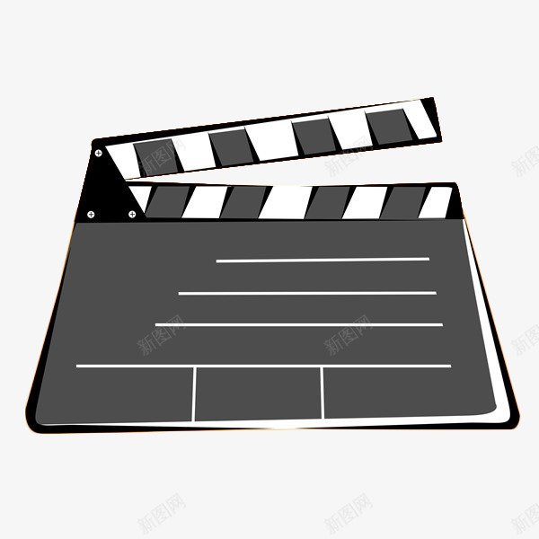 手绘场记牌图标png_新图网 https://ixintu.com 卡通 图标 场记牌 手绘 电影 胶卷 设计 象征