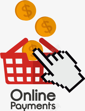 购物金币png免抠素材_新图网 https://ixintu.com 网上购物 购物篮 金币 鼠标
