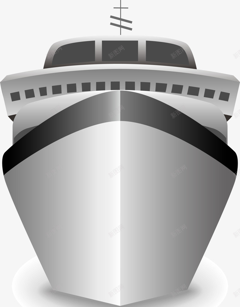 灰色简约游轮png免抠素材_新图网 https://ixintu.com 卡通轮船 大海 清新游轮 灰色游轮 简约轮船 装饰图案