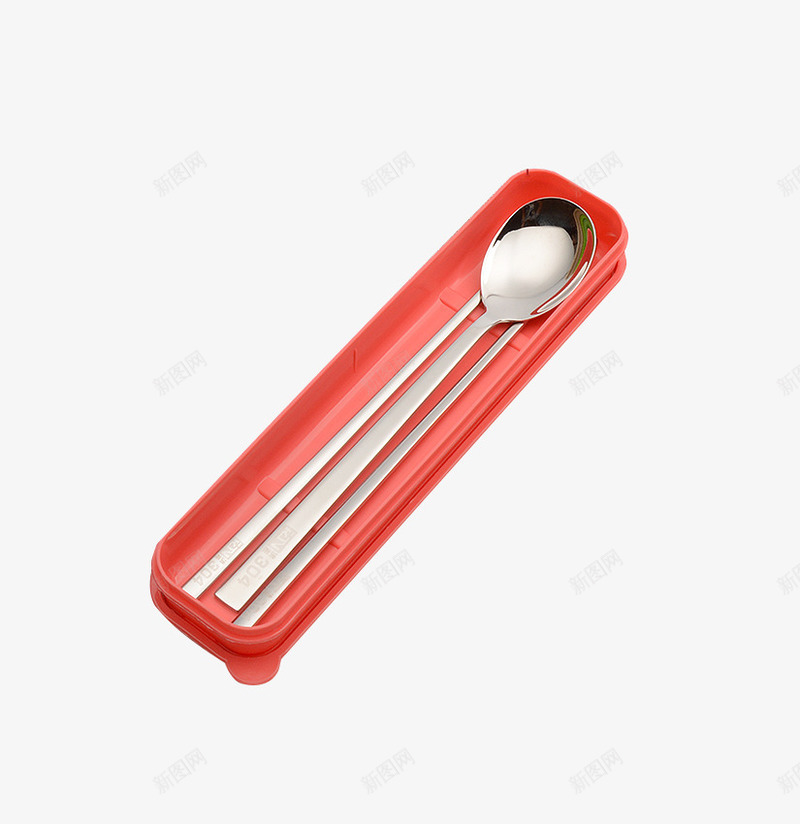 大号便携餐具png免抠素材_新图网 https://ixintu.com 不锈钢筷子套 产品实物 勺子 筷子 筷子套 韩式筷勺叉三件套