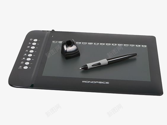 数位板png免抠素材_新图网 https://ixintu.com 办公工具 数位笔 电子画板 黑色数位板