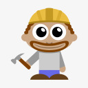 建设工人人形图标png_新图网 https://ixintu.com construction worker 工人 建设
