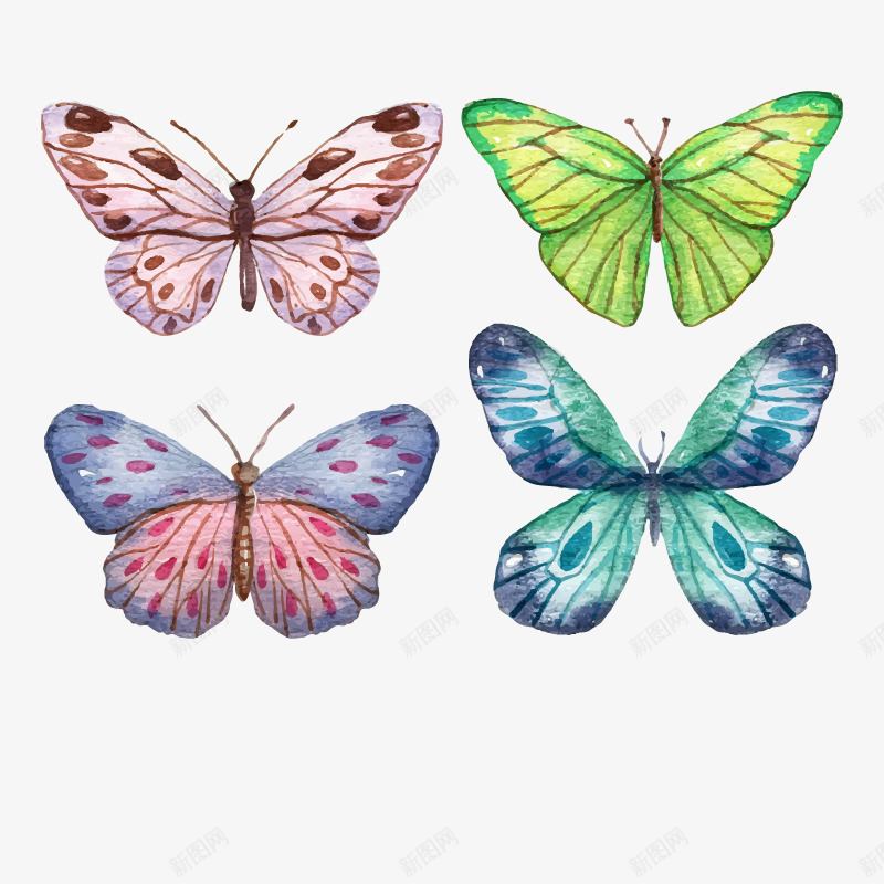 手绘蝶png免抠素材_新图网 https://ixintu.com 彩蝶 昆虫 花蝴蝶 蛾子