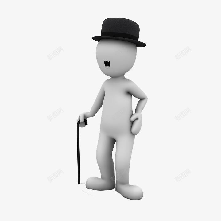 卓别林png免抠素材_新图网 https://ixintu.com 影星 模仿 电影 著名