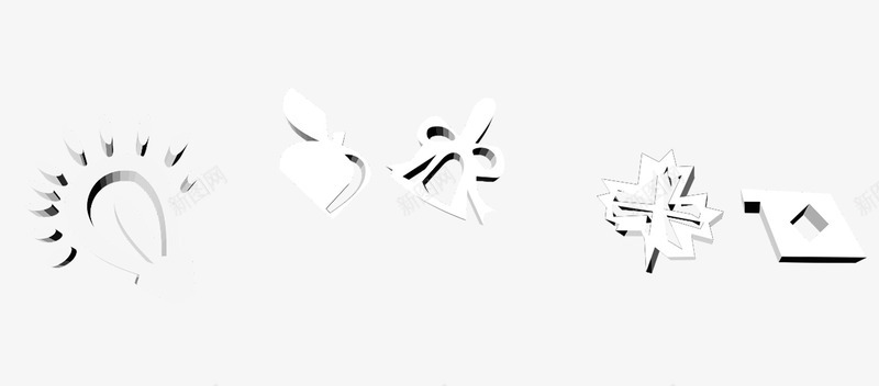 白色立体灯泡图形装饰图案png免抠素材_新图网 https://ixintu.com 免抠PNG 图形 灯泡 白色 立体 装饰图案 铃铛
