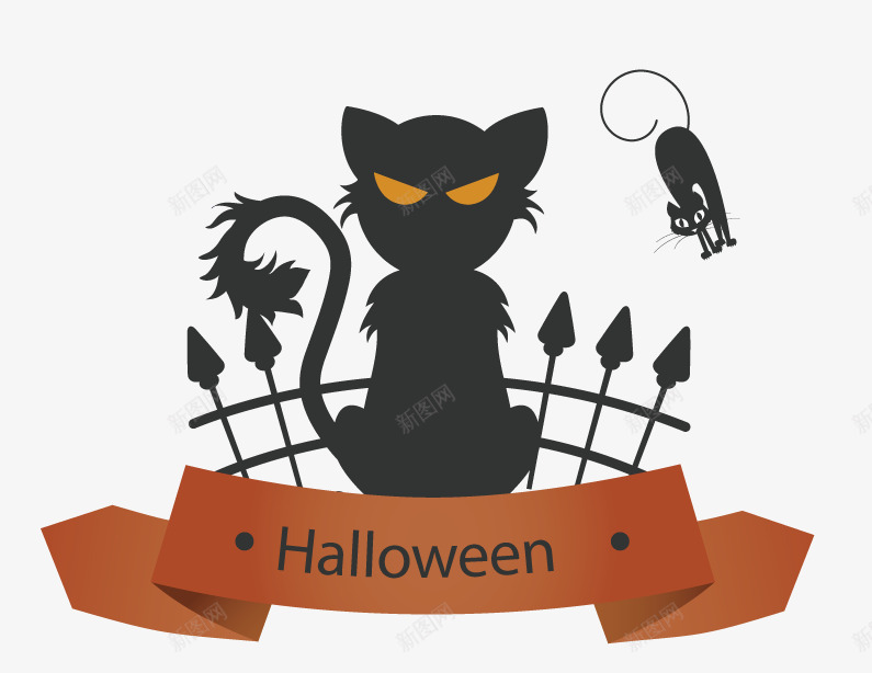 黑色的猫png免抠素材_新图网 https://ixintu.com 搞怪猫咪 猫咪 黑色