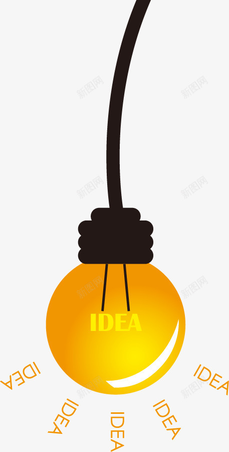 卡通精美灯泡挂件png免抠素材_新图网 https://ixintu.com 卡通 挂件 灯泡 精美